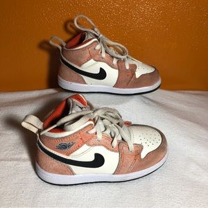 Air Jordan 1 Mid Orange Suede Size 8C